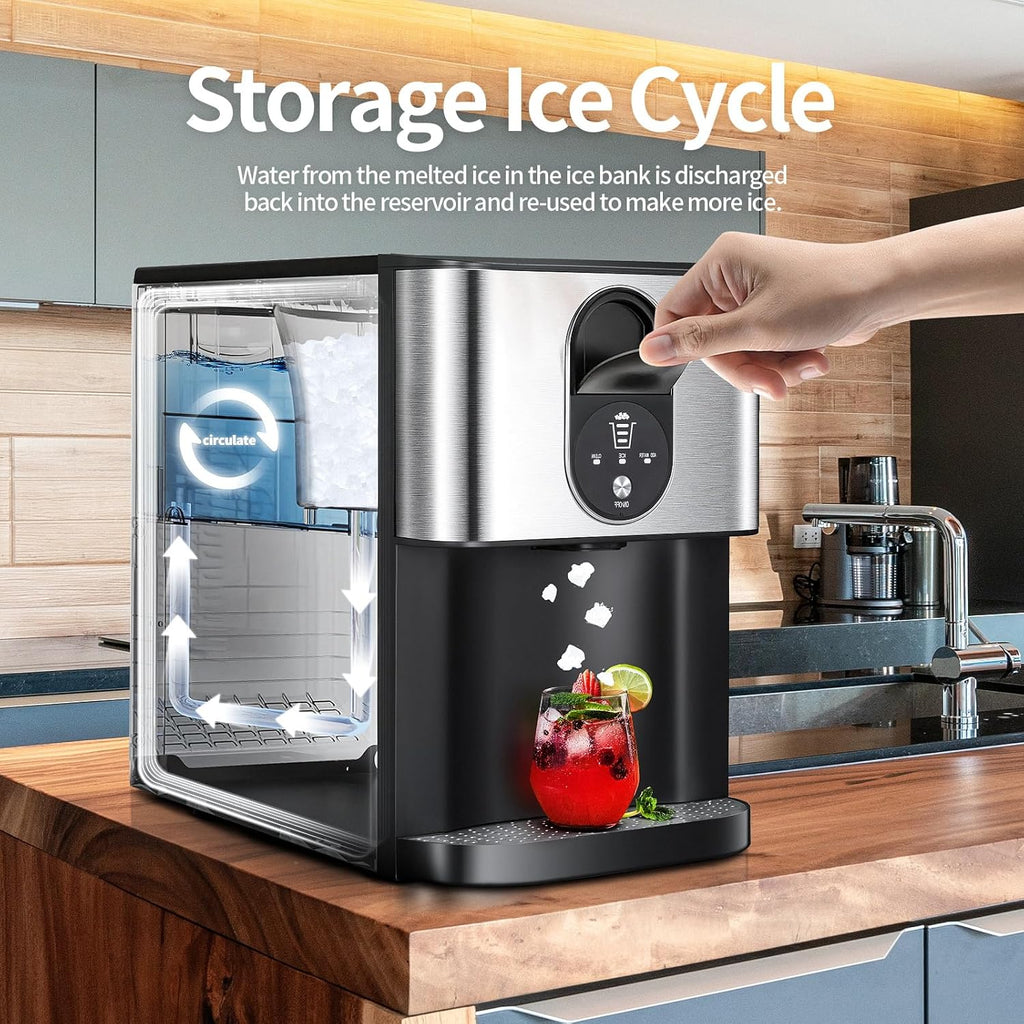 Countertop Nugget Ice Maker with Self-Cleaning R1337