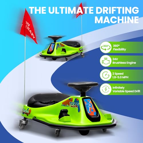 24V Electric Go Kart Drifting Car with 360° Rotation L71704