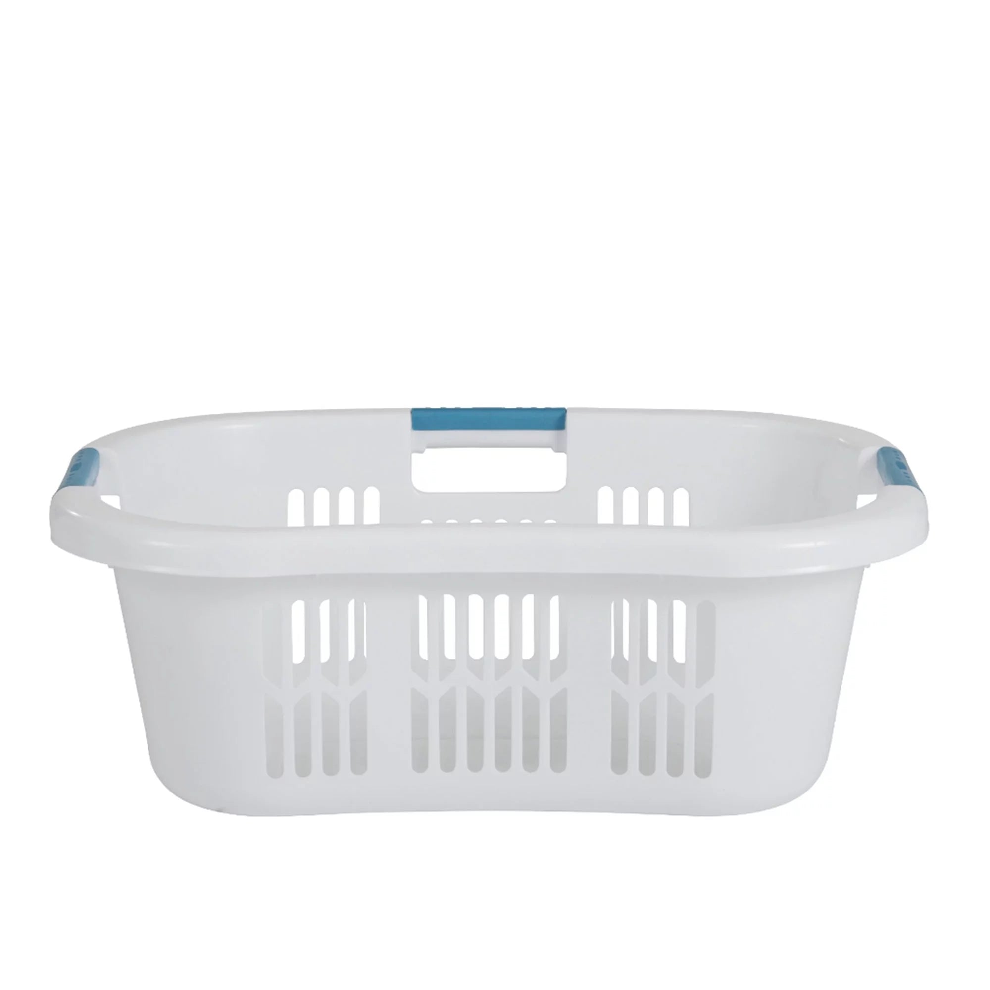 Large Portable Plastic Laundry Basket, White Q207312