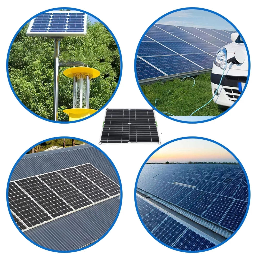 Solar Panel Controller Kit 100A 12V Portable Outdoor C8026