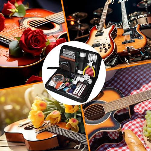 Guitar Tool Kit with Capo, Strings, Picks, Bridge Pins and Gauge P571