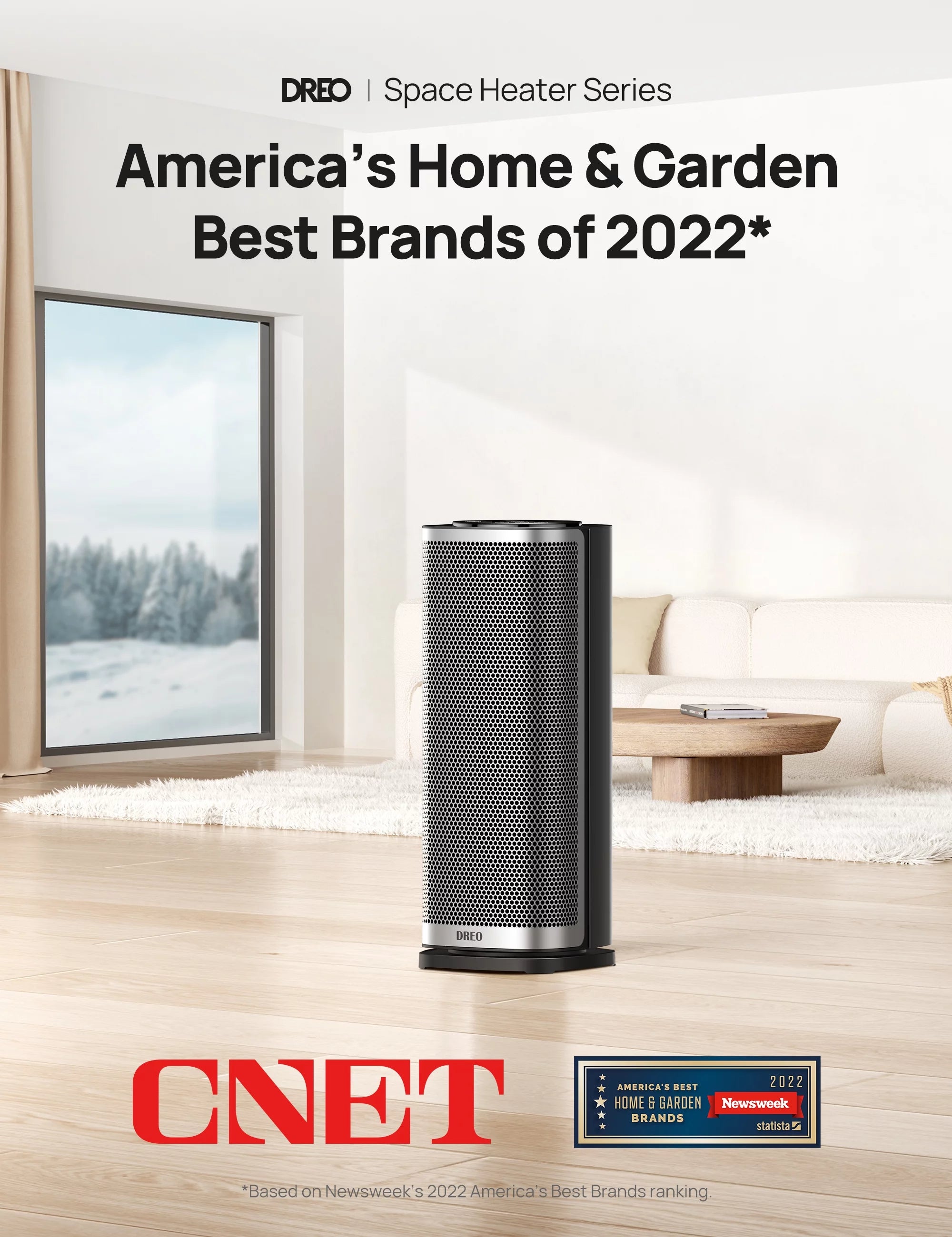 1500W Ceramic Space Heater for Indoor Use, Oscillating, with Thermostat and Remote Y6540