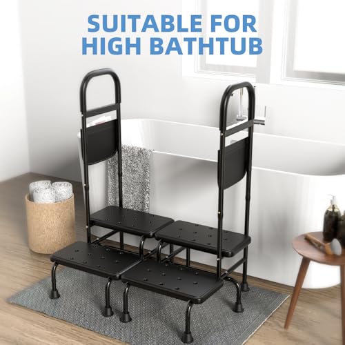 Step Stool with Handle for High Beds, Non-Skid, for Seniors J6343