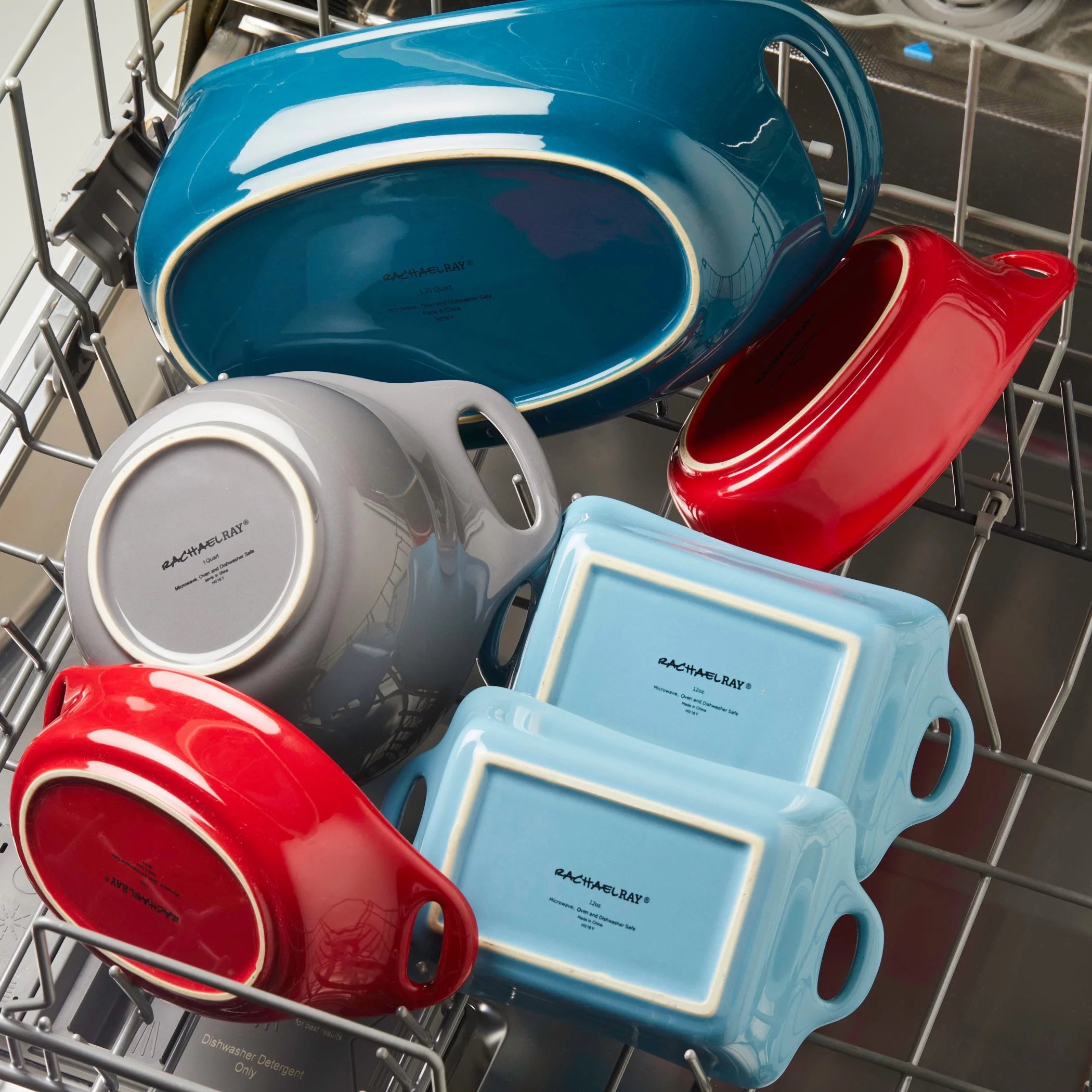 Ceramic Casserole Bakers with Lid Set, 3-Piece, Teal T761969