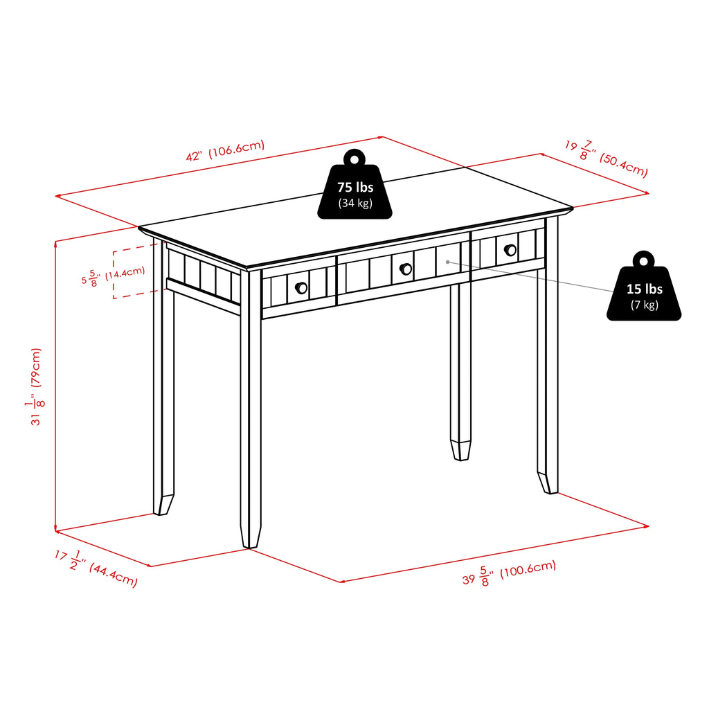 Traditional Writing Desk, Coffee Finish H68946