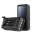 Solar Charger Power Bank 63200mAh Portable Dual Outputs Flashlight K2447