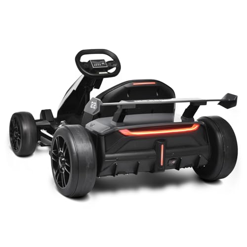 24V Kids Go Kart 300W Electric Drift Kart Outdoor Race Toy with 2X150W Motor, 7AH Battery K12878