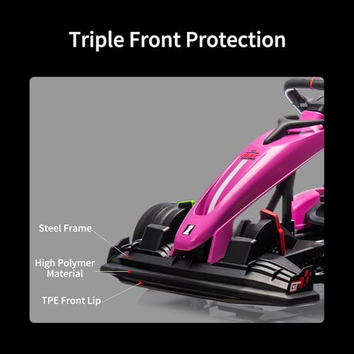 Electric Drift Kart for Kids, Ride-On Car with Adjustable Seat A721