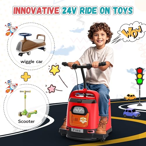 24V Kids Riding Toy, 180W Brushless Motor, Max 5Mph, Red E7327