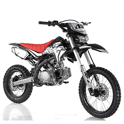 125cc Gas Dirt Pitbike with Headlight, Black Q764383