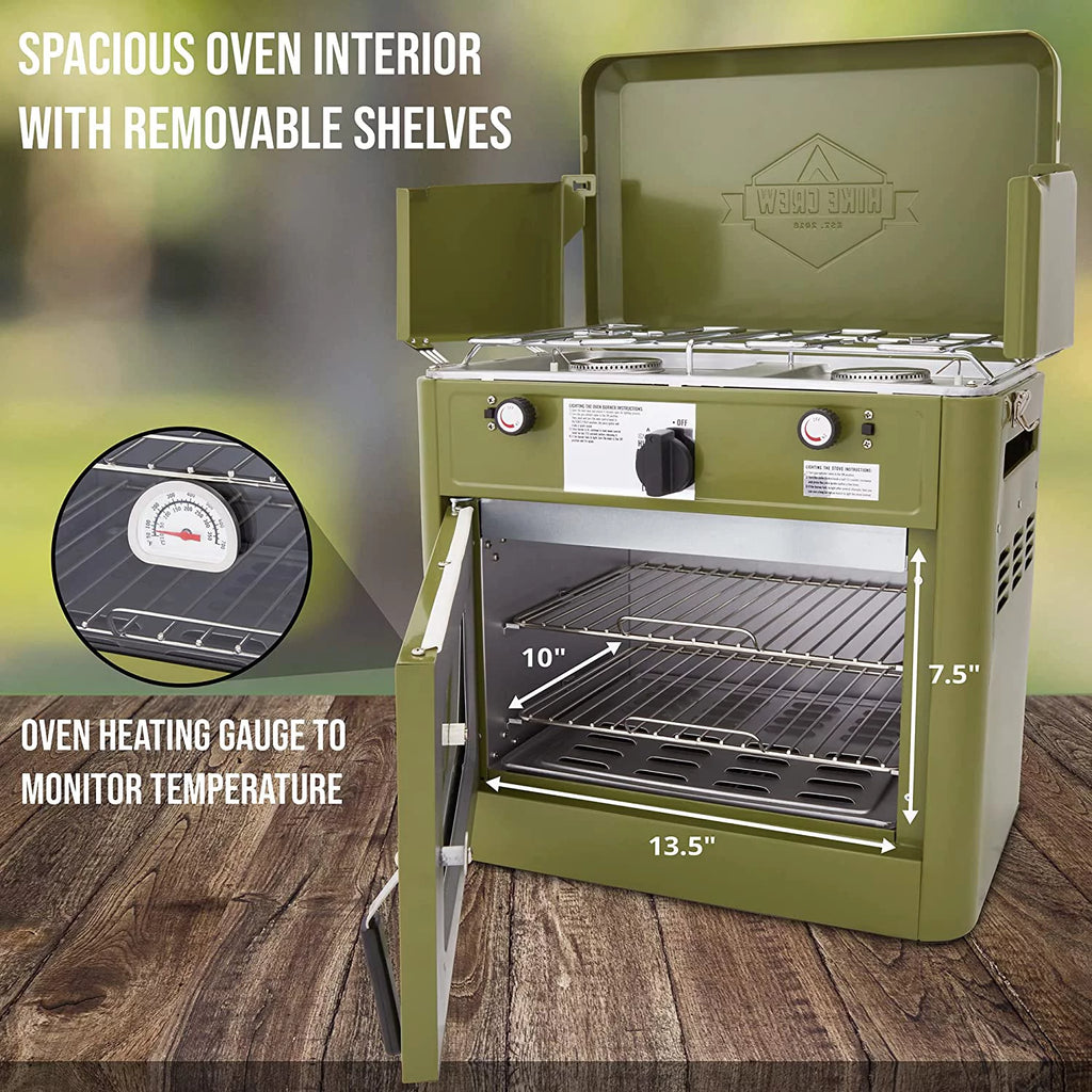2 Burner Portable Propane Camping Stove with Carry Bag Y322358