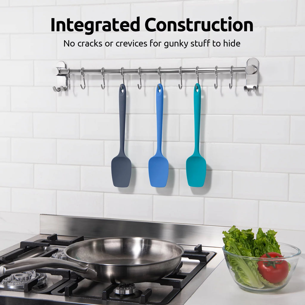 Silicone Spoon Spatula Set of 3, BPA-Free Food Grade, Heat Resistant to 600°F E445879