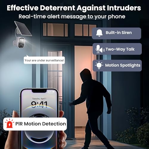2K Wireless Outdoor Security Camera, Battery Powered, AI Motion Detection, 2-Way Talk X198