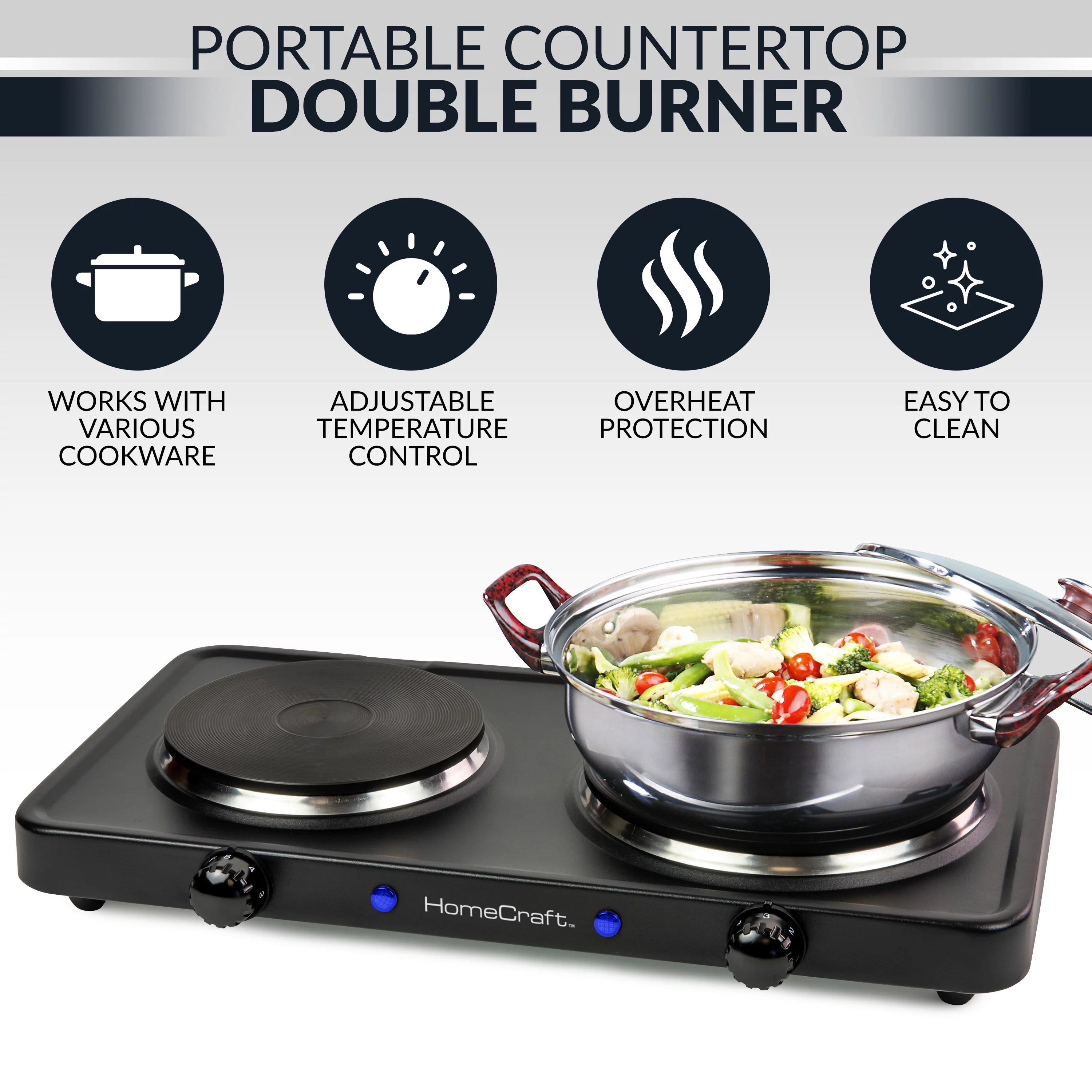 Double Burner Hot Plate Q18121