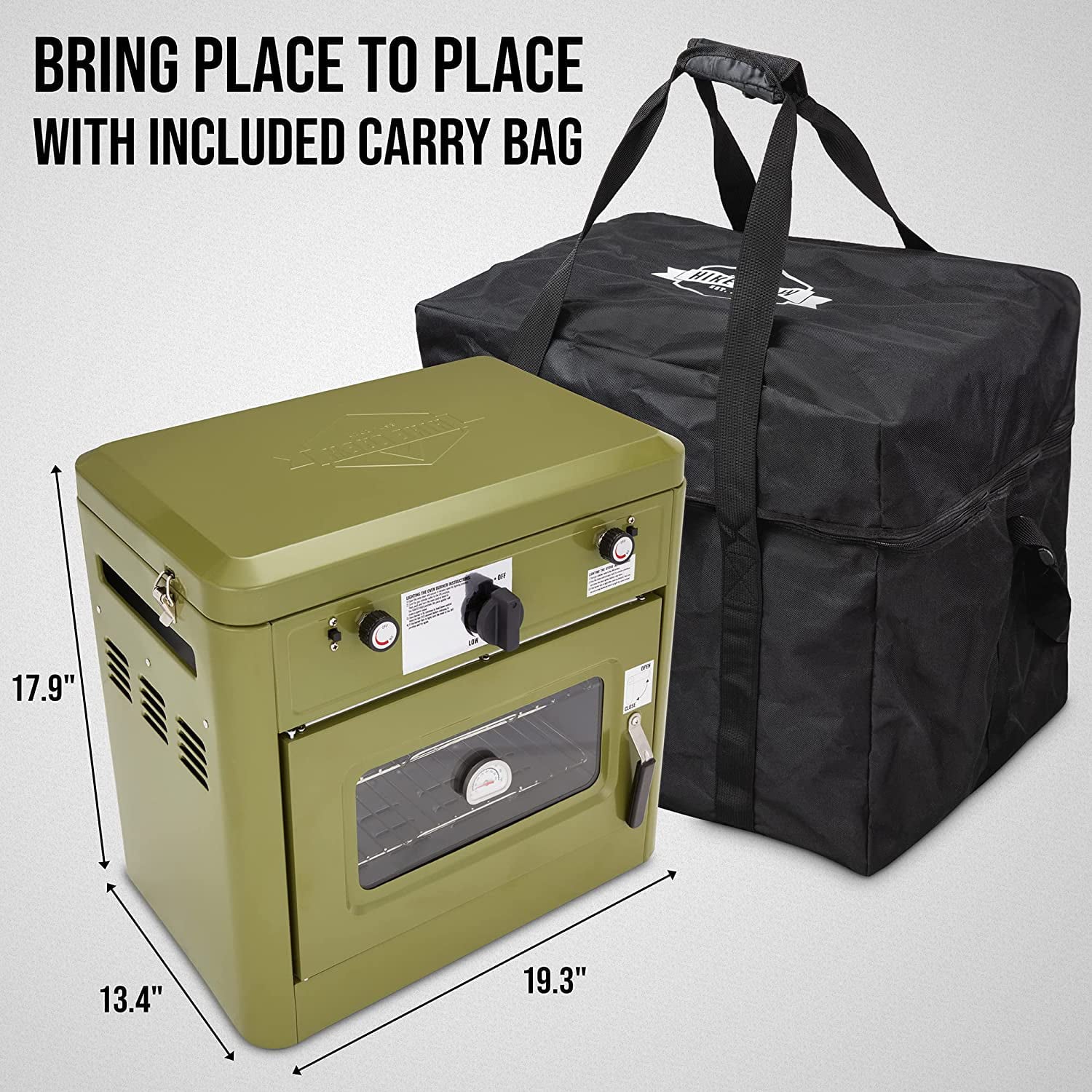 2 Burner Portable Propane Camping Stove with Carry Bag Y322358