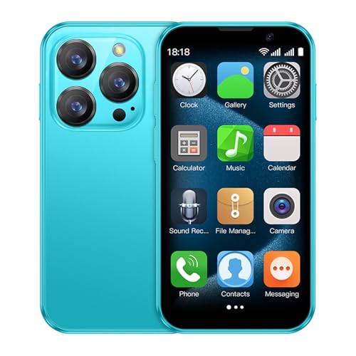 3G Mini Smartphone 3.0 Inch WiFi GPS Quad Core Android 8.1 Slim Body HD Camera Dual SIM 2GB RAM 16GB ROM Light Blue N593465