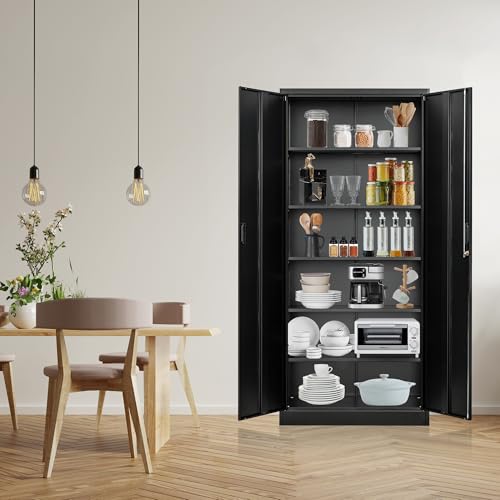 Metal Storage Cabinet with Adjustable Shelves, White M995185