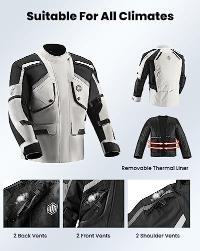 Motorcycle Jacket Adventure Riding Armored Airflow Waterproof H288
