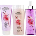 BODY FANTASIES JAPANESE CHERRY BLOSSOM BODY SPRAY 8 OZ & BODY LOTION 7 OZ & BODY WASH 12 OZ BY Body Fantasies