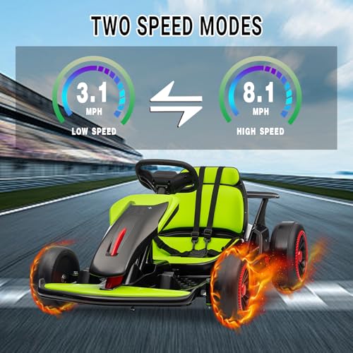 Electric Drift Kart for Kids, 2x200W Motor, 7AH Battery, Ages 6+ S301