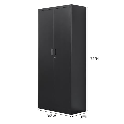 Metal Storage Cabinet with Adjustable Shelves, White M995185