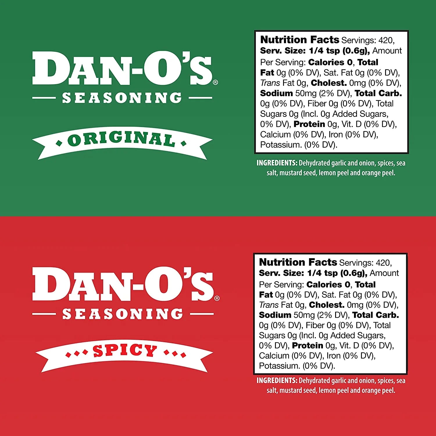 Seasoning Medium 2 Bottle Combo, Original & Spicy, 2 Pack P956