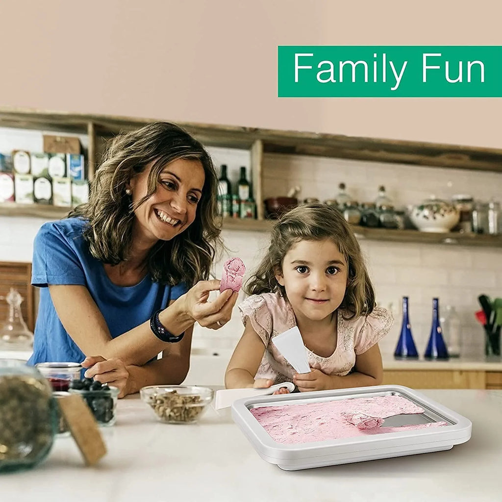 Ice Cream Roll Maker with 2 Spatulas for Kids Family W629589