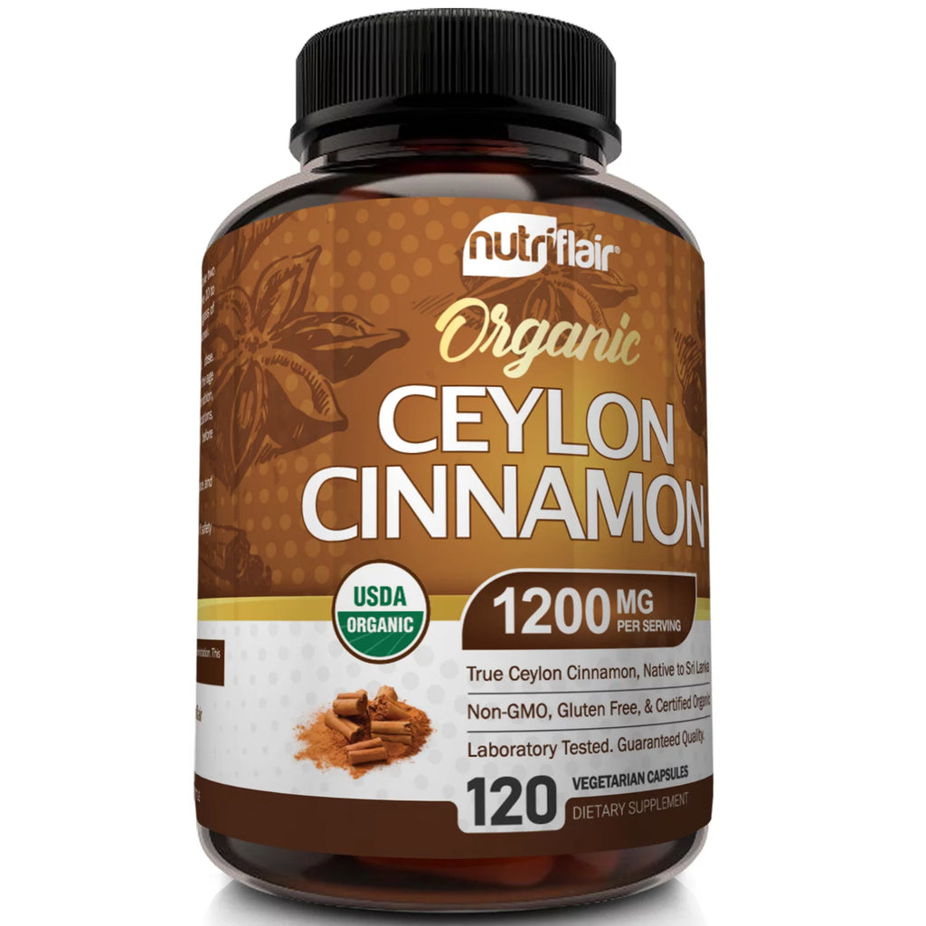 Organic Ceylon Cinnamon 1200mg Capsules O361