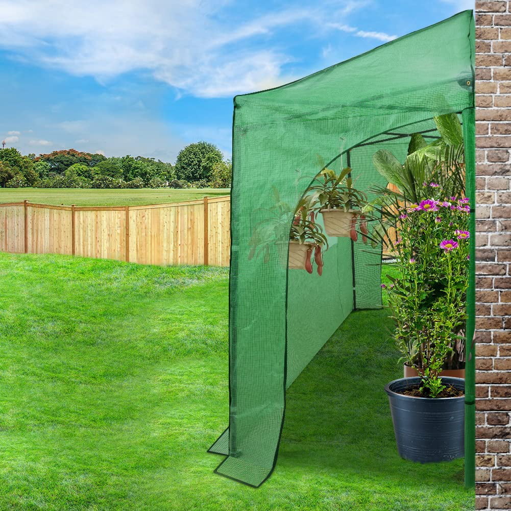 10'x5' Portable Walk-in Greenhouse with Roll-Up Doors and Windows U908693