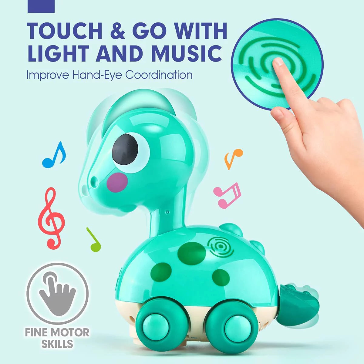 Baby Toys 6-12 Months Touch and Walk Music Light Crawling Toys G88042