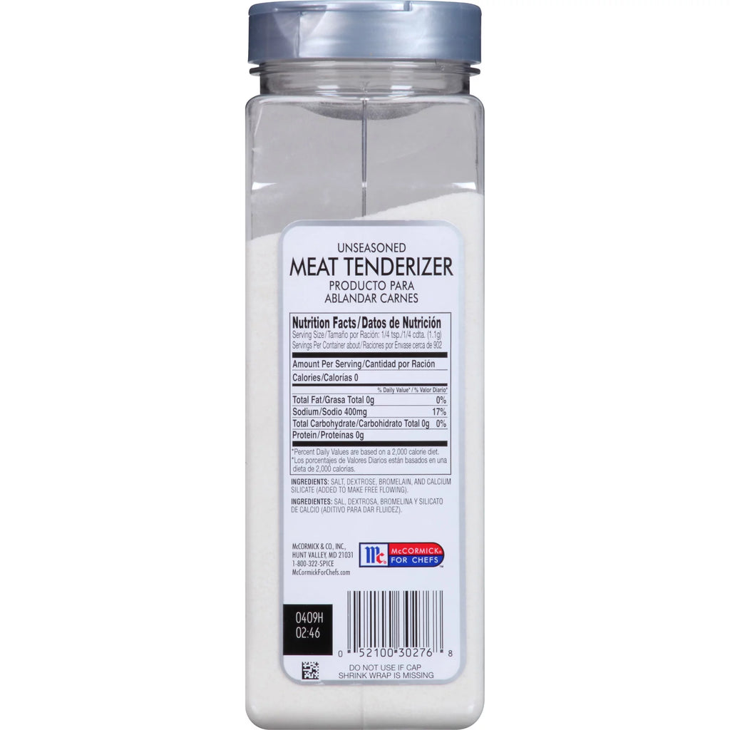 Kosher Unseasoned Meat Tenderizer, 35 oz Bottle Z1394