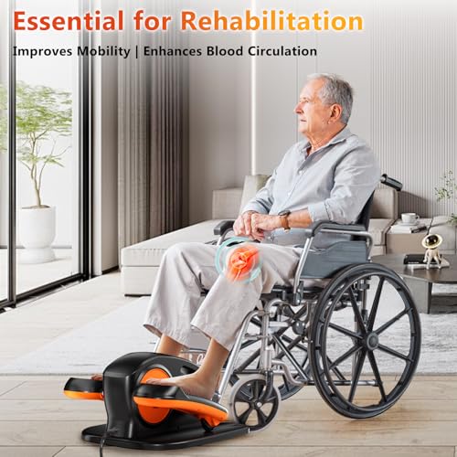 Under Desk Elliptical Machine with Remote, 15 Speeds, Portable Leg Exerciser for Home Office L629