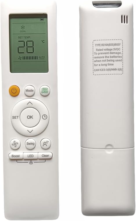 New Remote Control for Midea RG10A1(B2S)/BGEF RG10A(B2S)/BGEFU1 RG10L1(2HS)/BGEF RG10L1(C2HS)/BGEF RG10A(B2S)/BGEF AC Air Conditioner