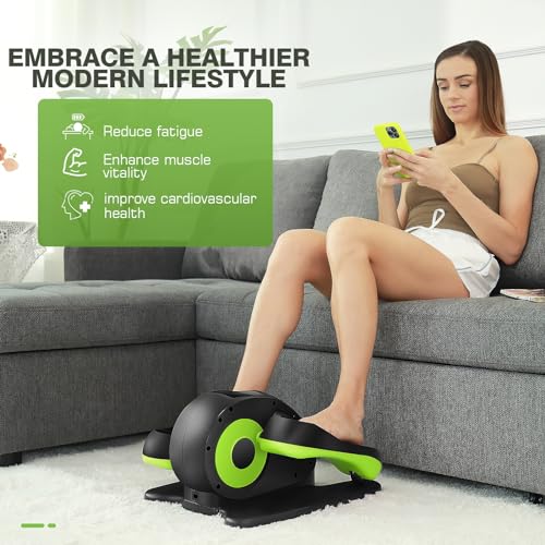Under Desk Elliptical Machine - Quiet Pedal Exerciser for Seniors, Office & Home, Low-Impact Seated Leg Workout Equipment U896385