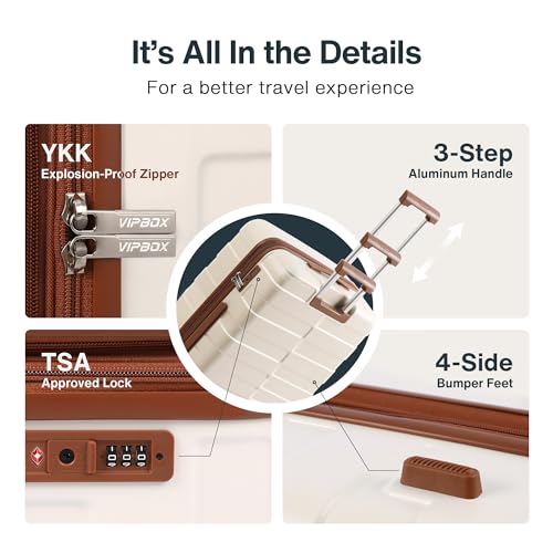 3 Piece Hardside Expandable Luggage Set with TSA Lock Spinner Wheels L24758