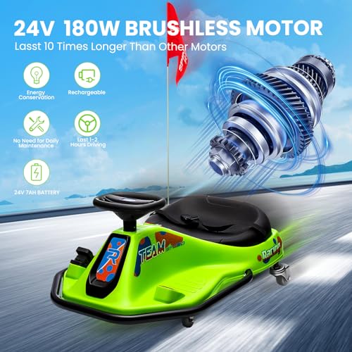 24V Electric Go Kart Drifting Car with 360° Rotation L71704