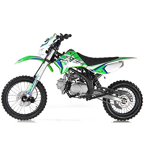125cc Gas Dirt Pitbike with Headlight, Black Q764383