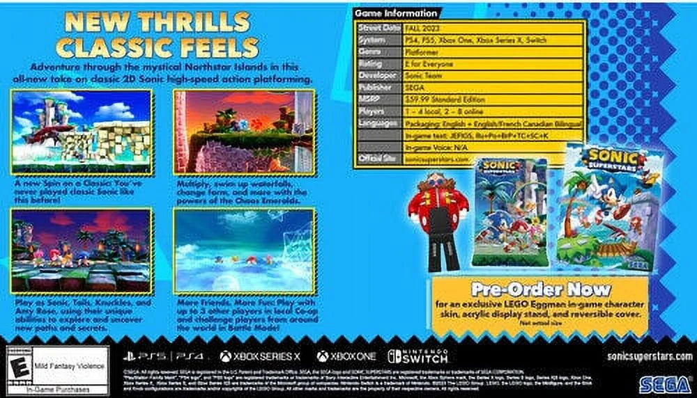 Sonic Superstars for Playstation 5 W127077