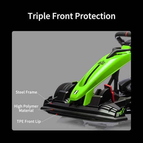 Electric Drift Kart for Kids, Ride-On Car with Adjustable Seat A721