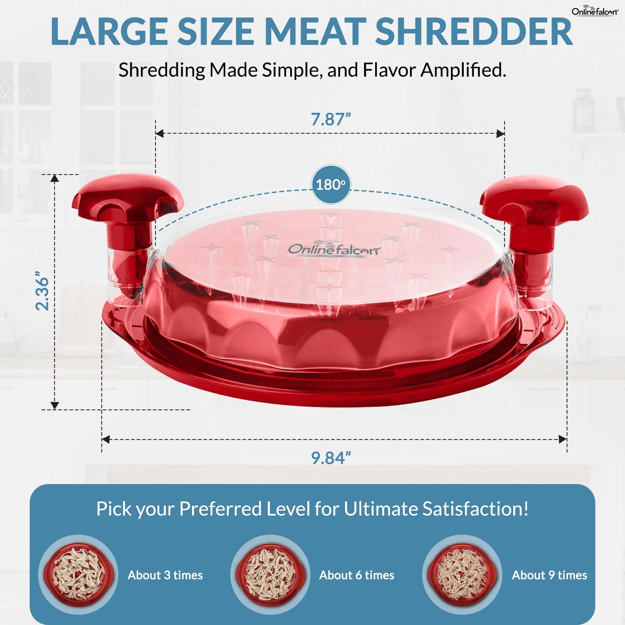 Chicken Breast Shredder Tool, Large Meat Shredder, Ergonomic Handle C481874
