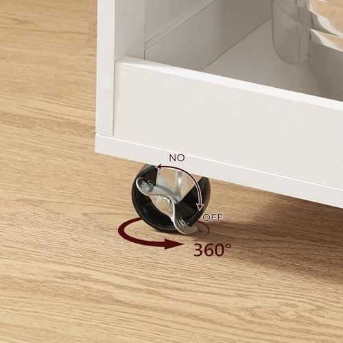 Kitchen Island with Power Outlet and Drawer, Rolling Cart on Wheels R667501