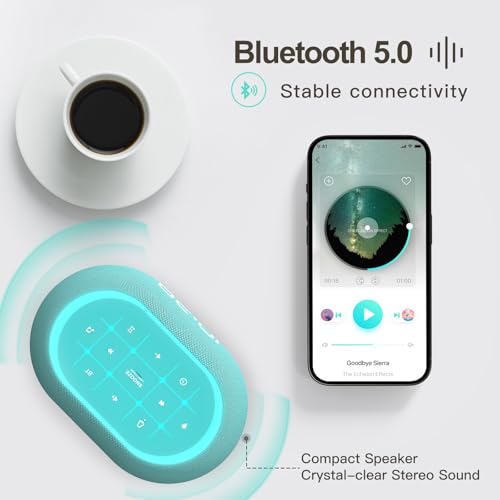 White Noise Sound Machine Alarm Clock with Bluetooth Speaker G270