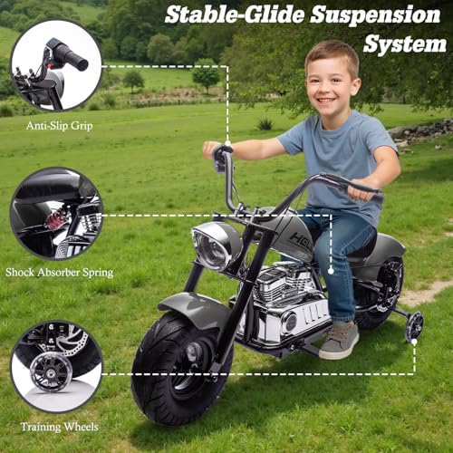 Electric Dirt Bike for Kids 14+, 360W Motor, 15.5 MPH, Gray Q330721