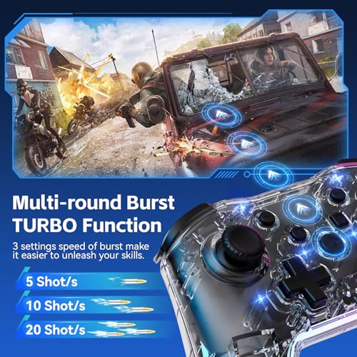Wireless Controller for Switch, PC, Android, iOS with RGB Lighting P1625