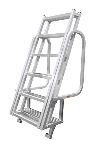 Deluxe Flip-Up Dock Ladder with Welded Step Assembly - 4-Step R53399
