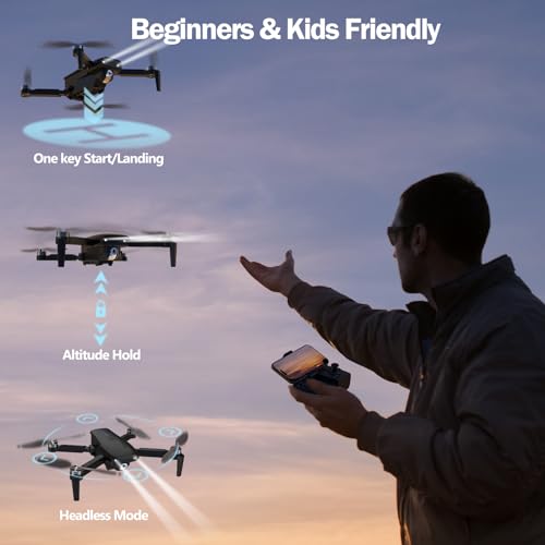 Drone with 4K Camera, Foldable FPV Quadcopter for Adults and Kids, 26 Mins Flight Time Y14058