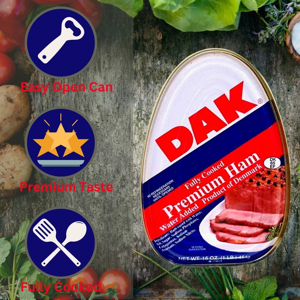 Canned Ham 16oz Fully Cooked Ready to Eat, Pack of 2 O4092