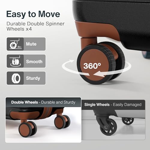 3 Piece Hardside Expandable Luggage Set with TSA Lock Spinner Wheels L24758