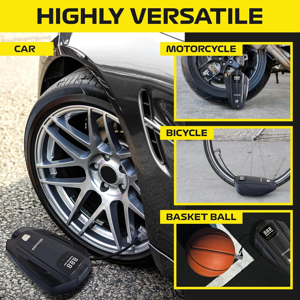 Tire Inflator Portable Air Compressor for Car, Motorcycle, Bicycle D984620