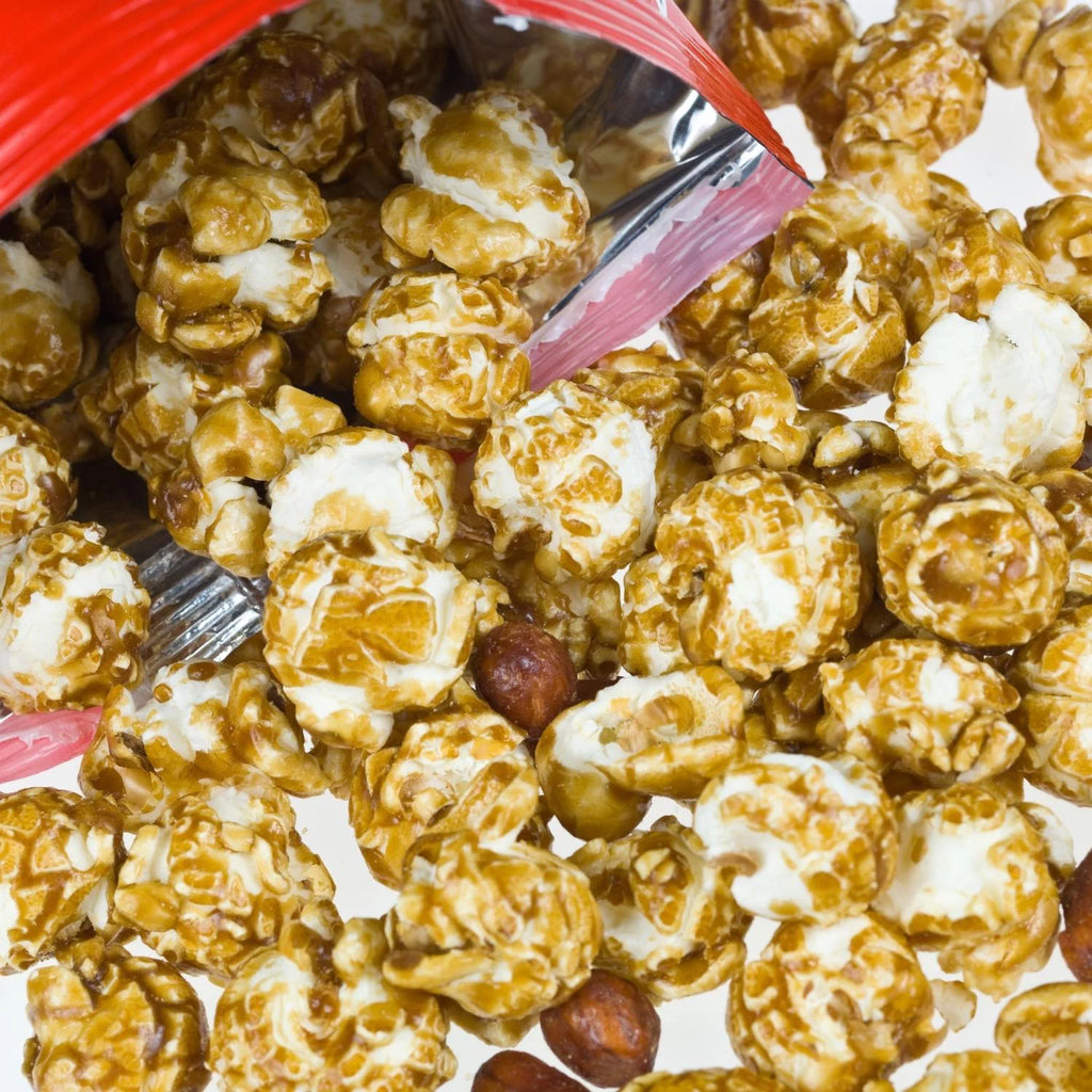 Caramel Popcorn with Peanuts, 1oz Boxes, 12-Pack B979